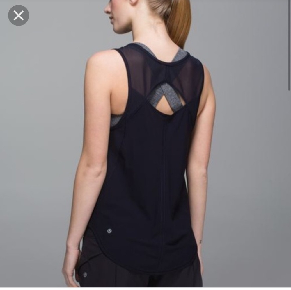 lululemon sculpt tank  black size 4